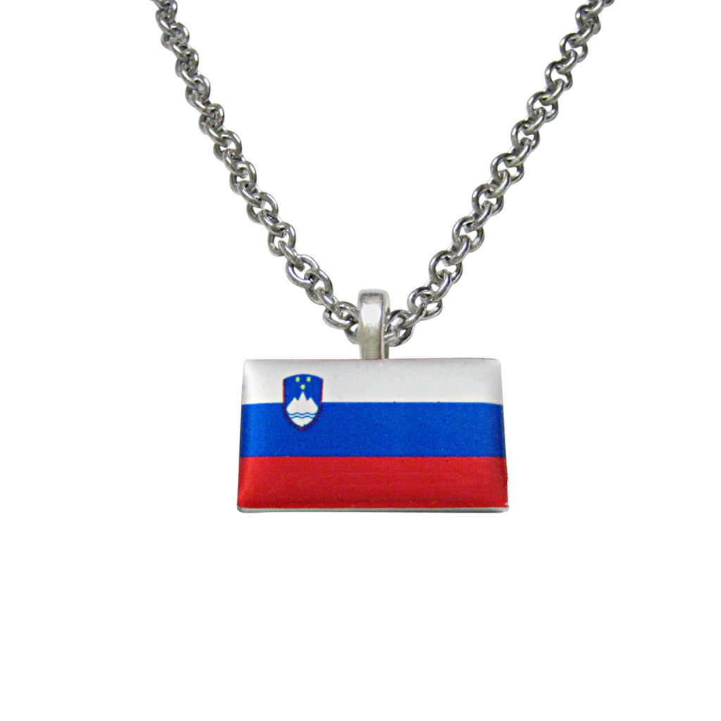 Slovenia Flag Pendant Necklace 30$